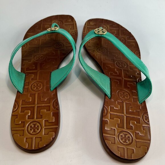 Tory Burch Thora Flip Flop Leather Sandals - Picture 7 of 11
